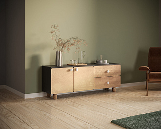 Комод низкий с двумя дверками и ящиками "Split" SP11